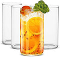 LUXU Drinking Glasses 19 oz, 4 pcThin Highball Glass,Clear Tall Beer