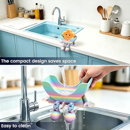 Creative Drainage Sponge Holder: Traceless Glue, 3D Printed Funny