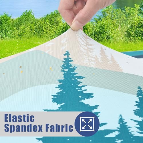 Moosfor Printed Spandex 24" x 48" Table Cloth, Elastic Fitted
