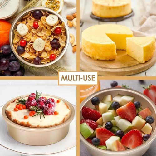 6 Inch Round Cake Pan Set of 3, Nonstick Coating Baking Round Cake