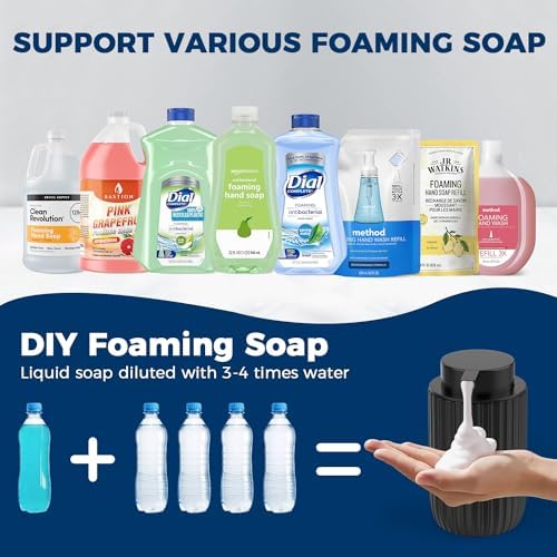 Ceramic Foaming Hand Soap Dispenser, 12 oz Bathroom Soap Dispensers