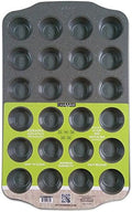 casaWare Mini Muffin Pan 24 Cup Ceramic Coated Non-Stick