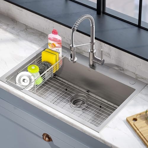 YQh Retractable Sink Drain Rack, 304stainless Steel Expandable Sink
