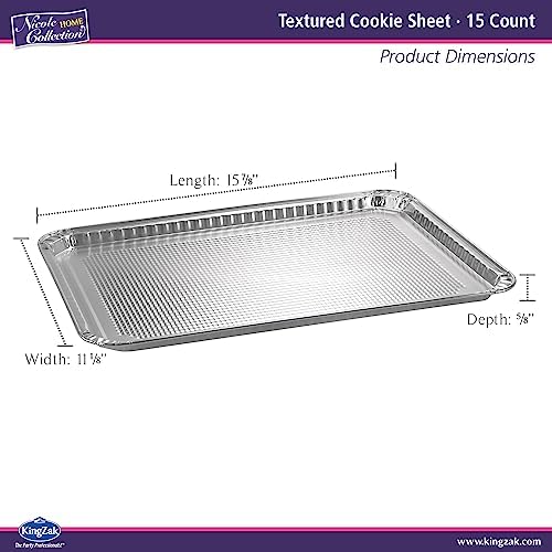 Aluminum Pans Half Size Textured Cookie Sheet 15 Count Durable