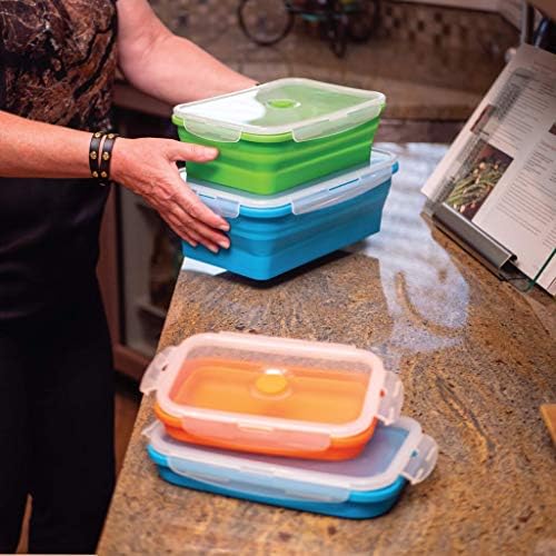 Flat Stacks Collapsible Storage Containers | Set of 2 Rectangle