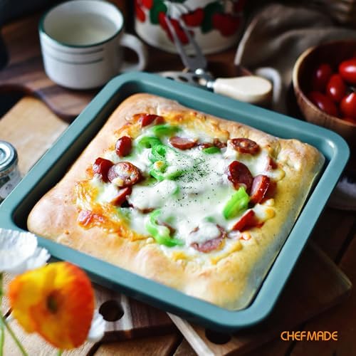CHEFMADE Square Cake Pan, 8-Inch Nonstick Carbon Steel Bakeware
