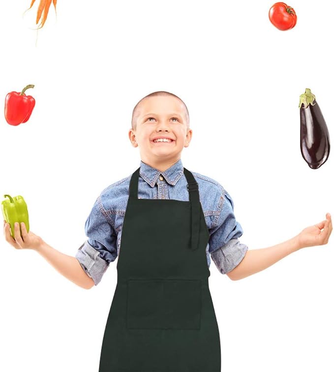 SINLAND Kids Apron with Pocket 2 Pack Children Chef Apron - Image 5