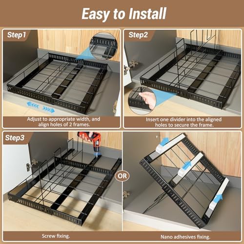 Housolution Pull Out Baking Tray and Cookie Sheet Cutting Board Organizer