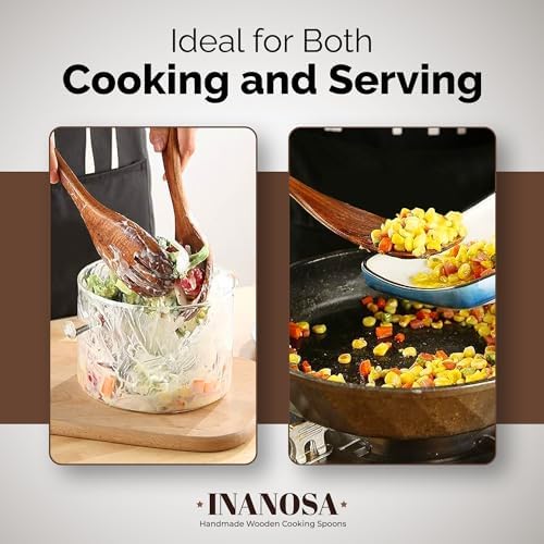 6-Piece Acacia Wood Cooking Utensil Set by INANOSA