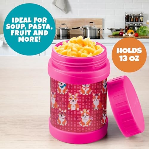 Bentology Kids Insulated Lunch Bag Set with 13 oz Food Jar and Ice
