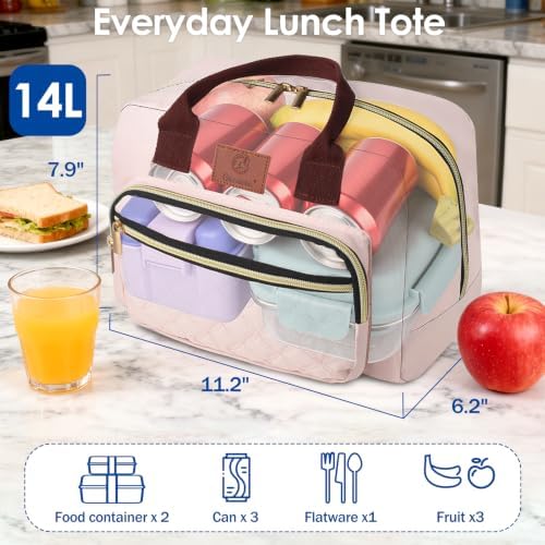 Genteen Insulated Lunch Box for Adult Women Office Work and Teen Girls
