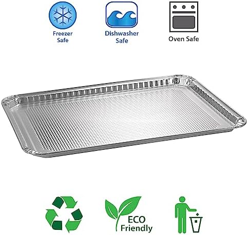 Aluminum Pans Half Size Textured Cookie Sheet 15 Count Durable