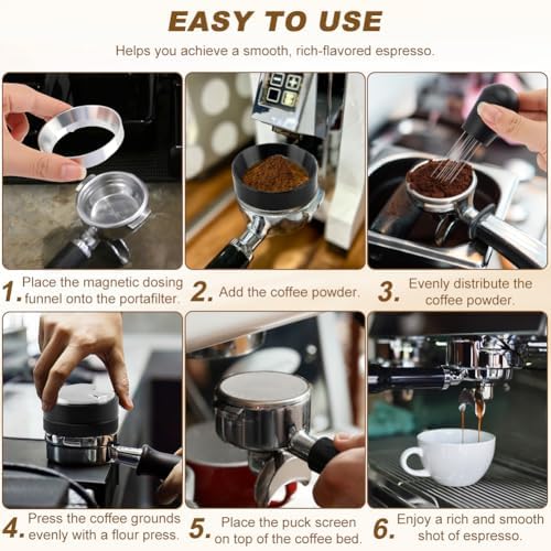 51mm Espresso Accessories Kit, Coffee Distributor & Tamper, Dosing