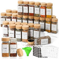 4oz Glass Spice Jars with Bamboo Lids, 36 Pack Square Seasoning