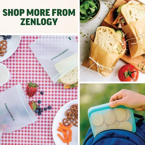Zenlogy Beeswax Food Wraps, 3-Pack, Small Medium Large