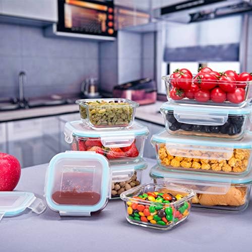 S SALIENT 18 Piece Glass Food Storage Containers with Lids