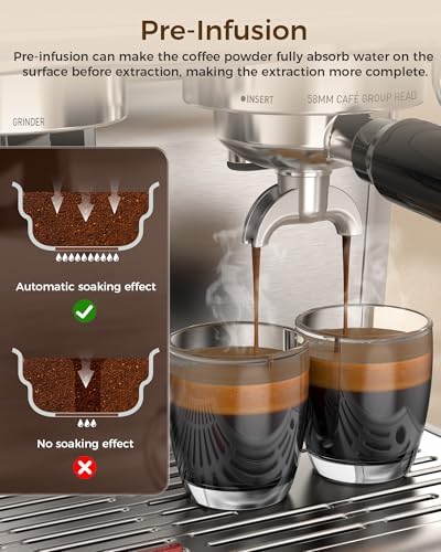 COWSAR 20 Bar Espresso Machine with Grinder