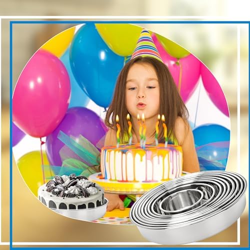 9 Pcs Cake Pans Stainless Steel 4 Inch 6 Inch 7 Inch 8 Inch 9 Inch