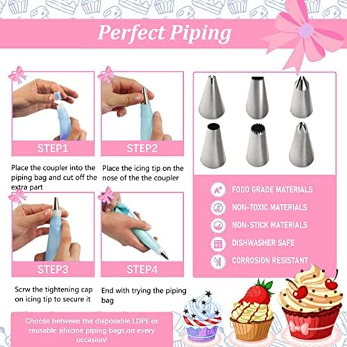 Cake Decorating Kit,Piping Bags and Tips Set,Cake Decorating