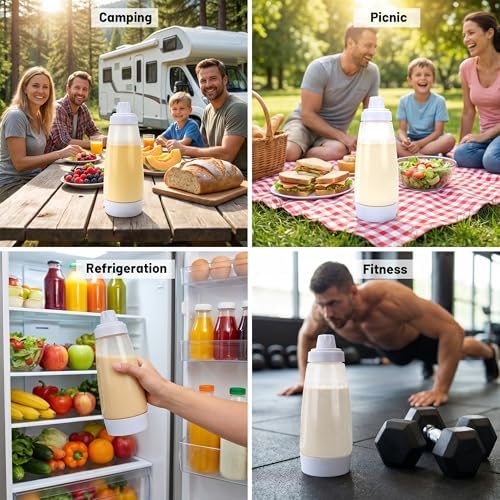 2PCS Pancake Batter Dispenser Bottles, 1000ml