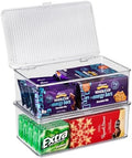Sorbus Clear Storage Bins with Lids, Stackable Organizer (Medium)