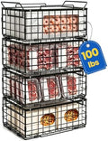 Stackable Metal Freezer Organizer Baskets
