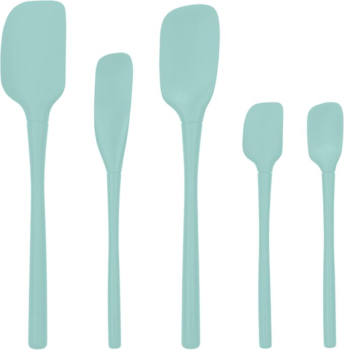 Tovolo Flex Core 5 Piece Silicone Spatula Set Heat Resistant All Silicone by Tovolo