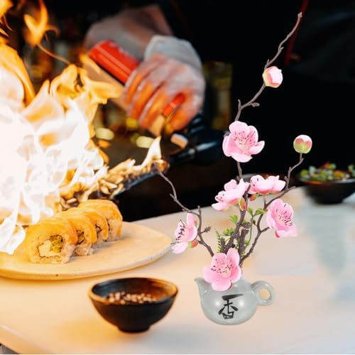 Hemoton Artificial Flower Sushi Plate Decorations 2pcs Fake Flowers