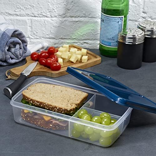 Fit & Fresh Bento Box Adult and Kids Lunch Box Container, Includes 2