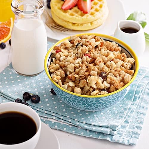 Censen 8 Pcs Colorful Ceramic Bowl Set, 10 Oz, 4.75" Cereal Bowls