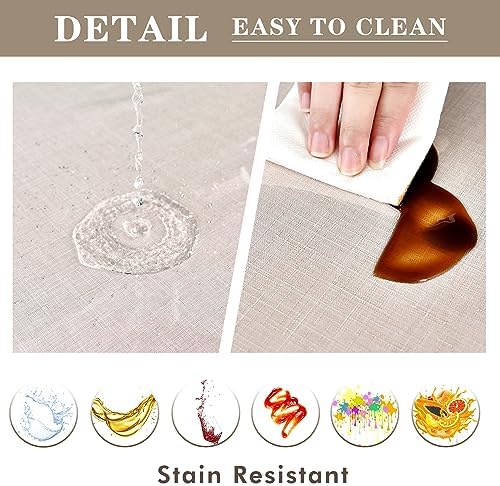 Nasitos Waterproof Clear Table Cover Protector 2 Pcs 60x84 in