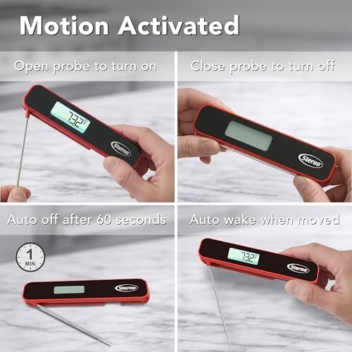 Sterno Digital Meat Thermometer, Instant Read
