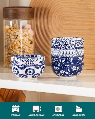 vancasso 2.7 Oz Ceramic Mini Dipping Bowls Set of 6, 3 Inch Small Dip