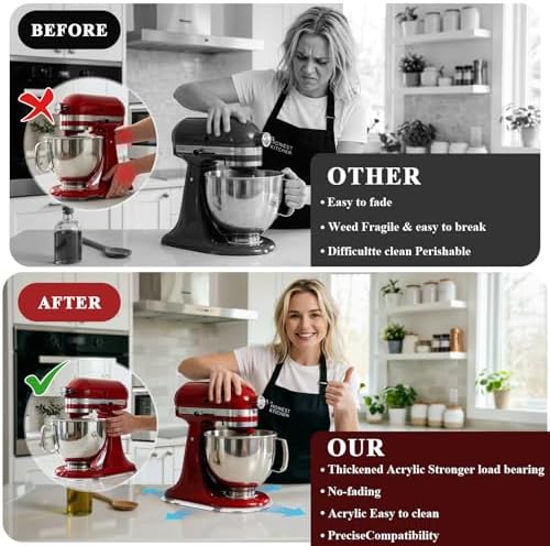 Mixer Slider Mat for KitchenAid 4.5-5Qt, Thickened Acrylic