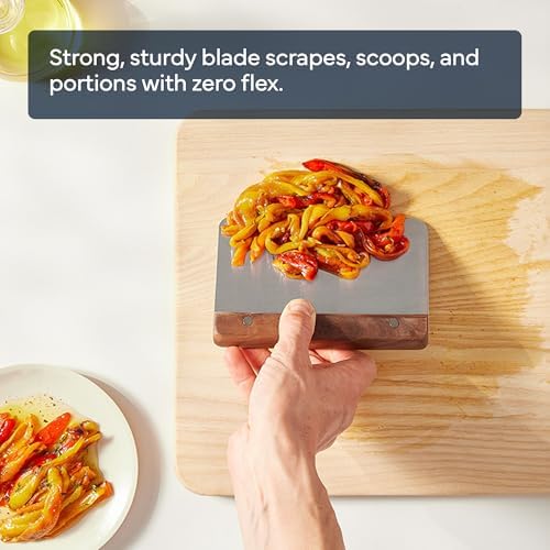 Misen Stainless Steel Bench Scraper - Versatile Food Scraper with