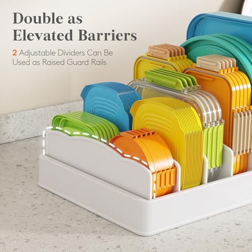 Lifewit Kitchen Cabinet Organizer for Food Contanier Lid with 7