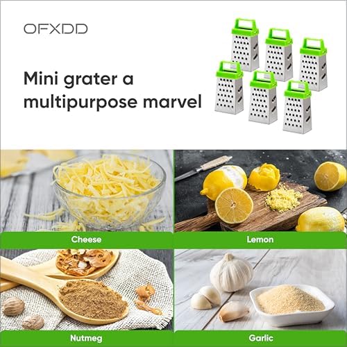 Mini Grater 3 Pcs - Small Grater for Cheese, Garlic, and Nutmeg