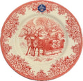 Royal Stafford Christmas Sleigh Dinner Plates, 11 in Diameter