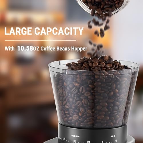 AYCHIRO Electric Conical Burr Coffee Grinder, 30 Settings