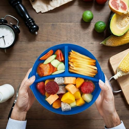 Hushee 4 Pcs Microwave Food Storage Containers, Round, Multicolor