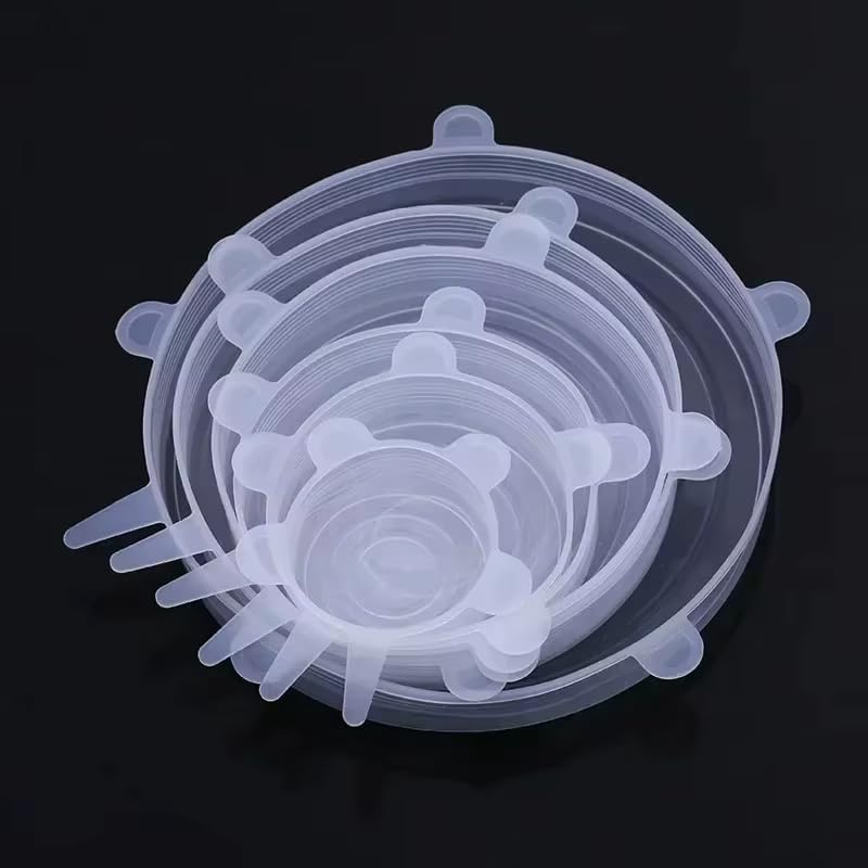 Reusable Silicone Stretch Lids, 6 Pack, Multicolor
