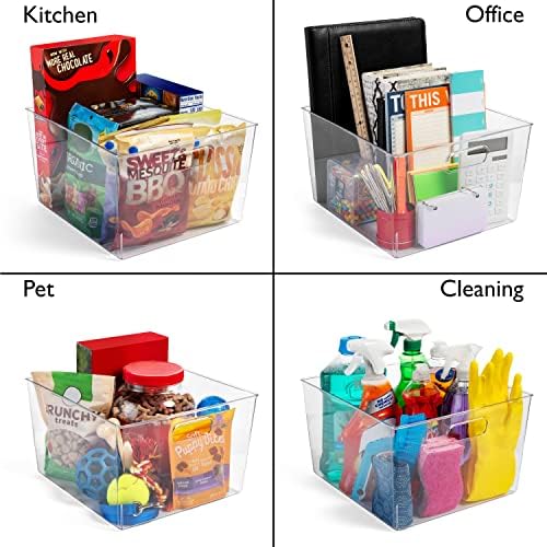 ClearSpace Clear Plastic Storage Bins, 2 Pack
