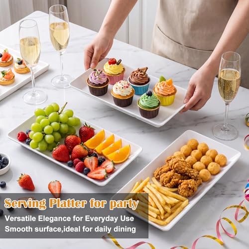 2 Set 3 Tier Serving Trays for Party 12 Inch Serving Platters and