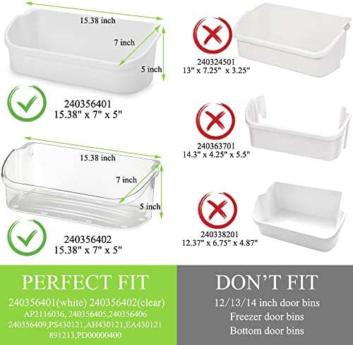 UPGRADE 240356401 Refrigerator Door Shelf Bin Replacement, Compatible