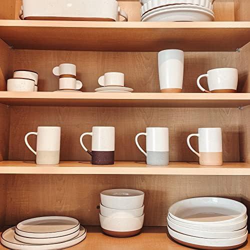 MORA Ceramics 12oz Coffee Mug Set of 4 - Ceramic Tea Cups with Handle