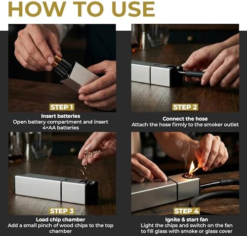 Gramercy Cocktail Smoker Kit - Indoor Drink & Food Infuser with Wood