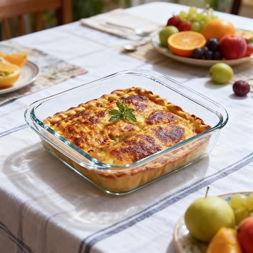 Glass Baking Dish - 1.9qt Square 8x8 Baking Pan - Glass Baking Dishes