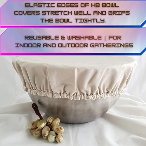Organic Bowl Covers for Food Storage, Bread Proofing, 4 Pack