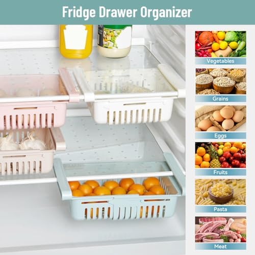 Refrigerator Drawers, Fridge Organizer Stackable Refrigerator