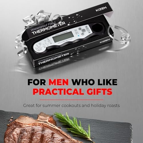 KIZEN Instant Read Digital Meat Thermometer, IP67 Waterproof